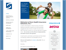 Tablet Screenshot of pennhealthins.com